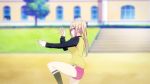  1girl animated animated_gif blonde_hair fighting kawakami_mai long_hair monster musaigen_no_phantom_world ponytail 