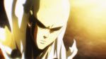  1boy animated animated_gif bald cape earth male_focus one-punch_man punching saitama_(one-punch_man) subtitled 