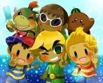  4boys black_hair blonde_hair bowser_jr. brown_hair crossover doubutsu_no_mori kirby kirby_(series) lucas mother_(series) multiple_boys ness nintendo short_hair super_smash_bros. the_legend_of_zelda the_legend_of_zelda:_the_wind_waker toon_link villager_(doubutsu_no_mori) 