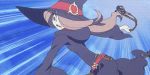  1girl animated animated_gif dragon flying hair_over_one_eye hat little_witch_academia sucy_manbabalan witch_hat 