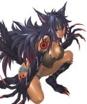  1girl animal_ears breasts claws cleavage female kanon_(taimanin_asagi) large_breasts lilith-soft monster_girl nobushito_kuro taimanin_asagi taimanin_asagi_battle_arena tattoo 