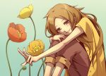  1girl character_request female flower hanaji looking_at_viewer plant standing tagme v 