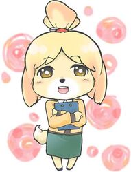  1girl blonde_hair doubutsu_no_mori furry hair_ornament nintendo shizue_(doubutsu_no_mori) short_hair 