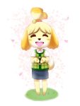  1girl blonde_hair doubutsu_no_mori furry hair_ornament nintendo shizue_(doubutsu_no_mori) short_hair solo 