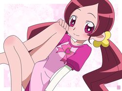  child hanasaki_tsubomi hatomugisan heartcatch_precure! pink_hair precure red_eyes 