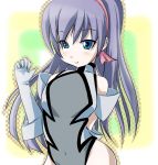  00s 1girl artist_request female leotard long_hair lou_roux shinkon_gattai_godannar!! smile 