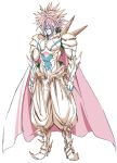  1boy alien armor boots boros cape concept_art cyclops full_body male_focus muscle official_art one-eyed one-punch_man pink_hair pointy_ears simple_background solo spikes spiky_hair standing white_background 