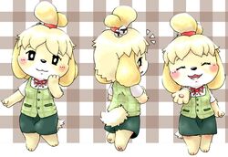  1girl blonde_hair doubutsu_no_mori furry hair_ornament nintendo shizue_(doubutsu_no_mori) short_hair 