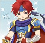  1boy armor fire_emblem headband male_focus nintendo redhead roy_(fire_emblem) short_hair sword weapon 