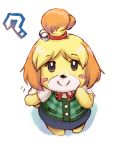  1girl ? blonde_hair doubutsu_no_mori furry hair_ornament nintendo shizue_(doubutsu_no_mori) short_hair solo 