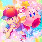  2boys child company_connection crossover hal_laboratory_inc. hoshi_no_kirby kirby kirby_(series) mother_(series) mother_2 multiple_boys ness nintendo ohmoto_makiko pink_puff_ball seiyuu_connection super_smash_bros. super_smash_bros_64 super_smash_bros_brawl super_smash_bros_melee 