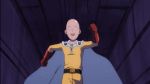  1boy animated animated_gif bald cape gloves male_focus one-punch_man running saitama_(one-punch_man) 