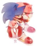  1boy 1girl amy_rose furry gloves sega sonic sonic_the_hedgehog 