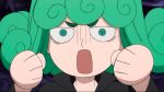  1girl animated animated_gif face green_eyes green_hair looking_at_viewer one-punch_man solo tatsumaki 