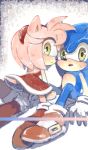  1boy 1girl amy_rose furry gloves sega sonic sonic_the_hedgehog 