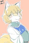  1girl animalization furry matching_hair/eyes orange_eyes orange_hair short_hair solo team_shanghai_alice text touhou translation_request yakumo_ran ykrnsk 