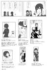  2boys 5girls comic fubuki_(kantai_collection) hibiki_(kantai_collection) highres jojo_no_kimyou_na_bouken kakyouin_noriaki kantai_collection mechanist08 monochrome multiple_boys multiple_girls musashi_(kantai_collection) original tone_(kantai_collection) translation_request 