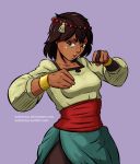  ajna_(indivisible) beads bracelet brown_hair commentary highres indivisible jewelry thiago_zen_barros_farias 