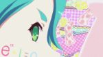  1girl animated animated_gif bakemonogatari blue_hair monogatari_(series) ononoki_yotsugi solo striped_legwear thigh-highs 
