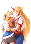  horn hoshiguma_yuugi hug long_hair mizuhashi_parsee rex rex_k smile touhou 