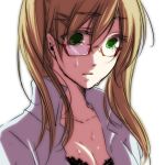  dropoison genderswap glasses green_eyes simple_background solo tears twintails united_kingdom_(hetalia) 