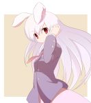  bunny_ears long_hair machily miko_machi necktie rabbit_ears red_eyes reisen_udongein_inaba silver_hair touhou 