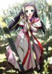  bamboo bamboo_forest black_hair blush code_geass forest green_eyes highres japanese_clothes kantoku long_hair nature open_mouth sumeragi_kaguya 