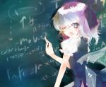 blackboard chalkboard cirno glasses math prino_hawell touhou wink 
