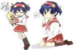  blue_hair character_doll chibi doll drill genderswap glasses moe romaji school_uniform serafuku simon tengen_toppa_gurren_lagann tsintails twintails viral 