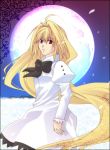  1girl arcueid_brunestud bad_id flower long_hair moon red_eyes solo tsukihime uchida_shiki 