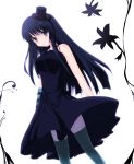  black_eyes black_hair don&#039;t_say_lazy don't_say_&quot;lazy&quot; dress fingerless_gloves gloves hat k-on! long_hair mini_top_hat ribi_(bluenami) smile solo thigh-highs thighhighs top_hat 