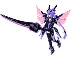  1girl animated animated_gif choujigen_game_neptune neptune_(choujigen_game_neptune) neptune_(series) pixel_art purple_hair purple_heart solo sword twin_braids weapon 