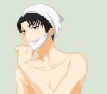  1boy black blue eyes levi_(shingeki_no_kyojin) shingeki_no_kyojin shirtless 