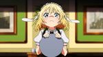  1girl animated animated_gif blonde_hair blue_eyes gochuumon_wa_usagi_desu_ka? kirima_sharo rabbit scared solo 