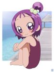  child hatomugisan ojamajo_doremi purple_hair segawa_onpu swimsuit 