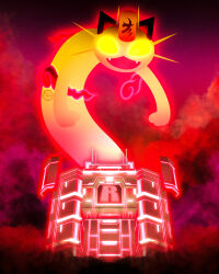  artist_name building dynamax fangs gigantamax gigantamax_meowth highres jamiewilsondraws making-of_available meowth no_humans open_mouth pokemon pokemon_(creature) pokemon_focus solo team_rocket 