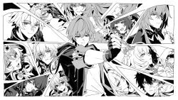  5boys 6+girls aglaea_(honkai:_star_rail) anaxa_(honkai:_star_rail) animal_ear_fluff animal_ears arm_strap artist_request as_i've_written_(honkai:_star_rail) blunt_bangs body_markings bodysuit border bow braid breasts caelus_(honkai:_star_rail) castorice_(honkai:_star_rail) cat_ears cat_girl cerydra_(honkai:_star_rail) chain character_doll chrysos_heirs_(honkai:_star_rail) cipher_(honkai:_star_rail) closed_mouth clothing_cutout collarbone cyrene_(demiurge)_(honkai:_star_rail) cyrene_(honkai:_star_rail) dan_heng_(honkai:_star_rail) dan_heng_(permansor_terrae)_(honkai:_star_rail) doll dragon_boy dragon_horns dress earrings empty_eyes evernight_(honkai:_star_rail) eyepatch fang fingerless_gloves fingernails fire floating_hair flower flower-shaped_pupils from_behind from_side gloves greco-roman_clothes greyscale hair_between_eyes hair_bow hair_flower hair_ornament hair_tubes hairclip half-closed_eyes hand_on_own_chest hand_up hat highres holding holding_doll holding_quill honkai:_star_rail honkai_(series) hood hooded_bodysuit hooded_jacket horns hyacine_(honkai:_star_rail) hysilens_(honkai:_star_rail) jacket jewelry large_breasts laurel_crown long_hair long_sleeves looking_at_viewer looking_back low_ponytail low_twintails lying march_7th_(honkai:_star_rail) medium_hair monochrome multiple_boys multiple_girls mydei_(honkai:_star_rail) on_side one_side_up open_clothes open_jacket open_mouth phainon_(honkai:_star_rail) pointy_ears ponytail puffy_long_sleeves puffy_sleeves quill ring shirt short_hair shoulder_cutout shrug_(clothing) side_braid sidelocks single_bare_shoulder single_braid single_earring single_hair_tube sleeveless sleeveless_dress smile solo_focus symbol-shaped_pupils t-shirt teeth thread tiara tongue trailblazer_(honkai:_star_rail) tribbie_(honkai:_star_rail) turtleneck turtleneck_dress twintails upper_body wavy_hair 