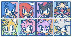  ! 2boys 6+boys :3 :d :o absurdres amy_rose animal_ears animal_nose bazukat_art black_fur blaze_the_cat blue_fur cat_ears cat_girl chibi chili_dog dr._eggman dress echidna_boy everyone facial_hair flower_symbol food forehead_jewel fox_boy fox_ears fox_tail frown furry furry_female furry_male glasses gloves grey_fur grin headband heart hedgehog_boy highres holding holding_food holding_sandwich knuckles_the_echidna looking_at_viewer multicolored_fur multiple_boys mustache pink_fur ponytail purple_fur purple_robe red_dress red_fur red_headband robe sandwich shadow_the_hedgehog silver_the_hedgehog sleeveless sleeveless_dress smile sonic_(series) sonic_the_hedgehog speech_bubble star_(symbol) tail tails_(sonic) two-tone_fur upper_body white_fur white_gloves yellow_fur 