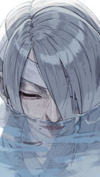  1girl a.k.i._(outfit_4)_(street_fighter) a.k.i._(street_fighter) bandage_over_one_eye bandages closed_eyes commentary english_commentary highres mole mole_under_mouth official_alternate_costume official_alternate_hairstyle partially_submerged solo street_fighter street_fighter_6 yagi2013 