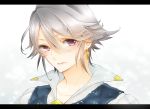  1boy earrings fire_emblem fire_emblem_if grey_hair jewelry lazward_(fire_emblem_if) onkyo_ufo portrait solo violet_eyes 