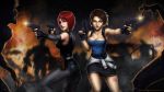  2girls breasts capcom dino_crisis gun jill_valentine large_breasts multiple_girls regina resident_evil weapon 