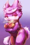  1girl breasts cat chinese_clothes copyright_request female furry g_(artist) gradient gradient_background pink_eyes pink_hair solo 