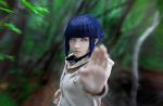  1girl blue_hair cosplay hyuuga_hinata naruto ninja photo solo 
