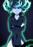  1girl green_eyes green_hair one-punch_man psychic solo stitched tatsumaki 