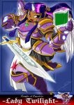  armor dark_skin my_little_pony my_little_pony_friendship_is_magic personification purple_hair shonuff44 sword 