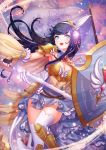  armor black_hair blue_eyes cape character_request copyright_request jewels knight shield sword tagme 