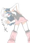  1girl blue_eyes blue_hair female hainchu hikari_(pokemon) long_hair nintendo pokemon sketch smile translation_request 