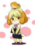  1girl blonde_hair dog doubutsu_no_mori furry hair_ornament nintendo ponytail shizue_(doubutsu_no_mori) short_hair solo tail uniform 