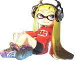  1girl inkling mask nintendo pointy_ears solo splatoon tentacle tentacle_hair 