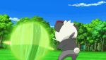  1girl animated animated_gif battle nintendo pancham pokemon pokemon_(anime) serena_(pokemon) 
